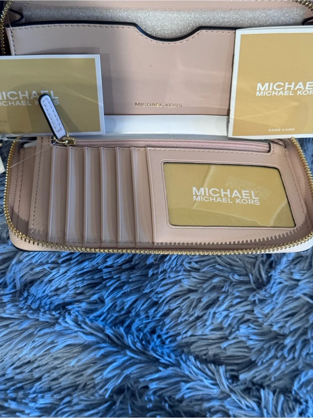 NWT New Michael Kors Large Jet Set Wristlet Wallet Jet Set “Ballet” Pink Classic